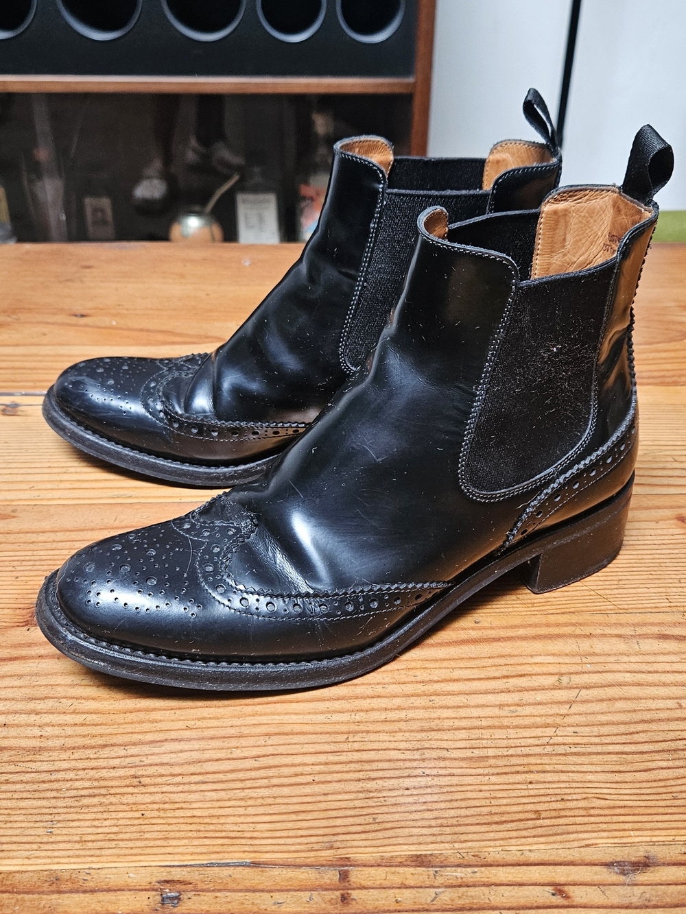 Church's Black Leather Brogue Chukka Boots